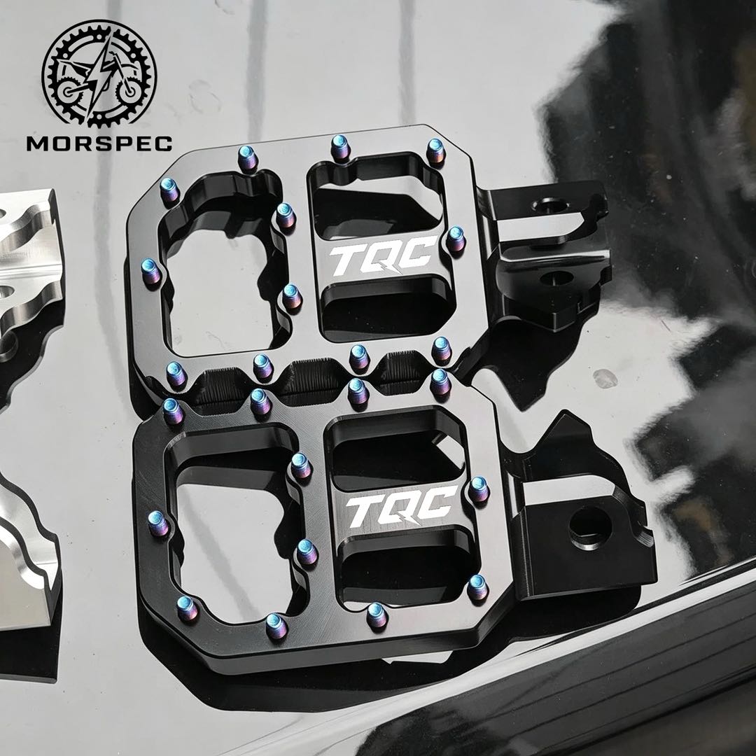 TQC CNC Footpegs - Surron, E-Ride & Talaria (Wide Grip)